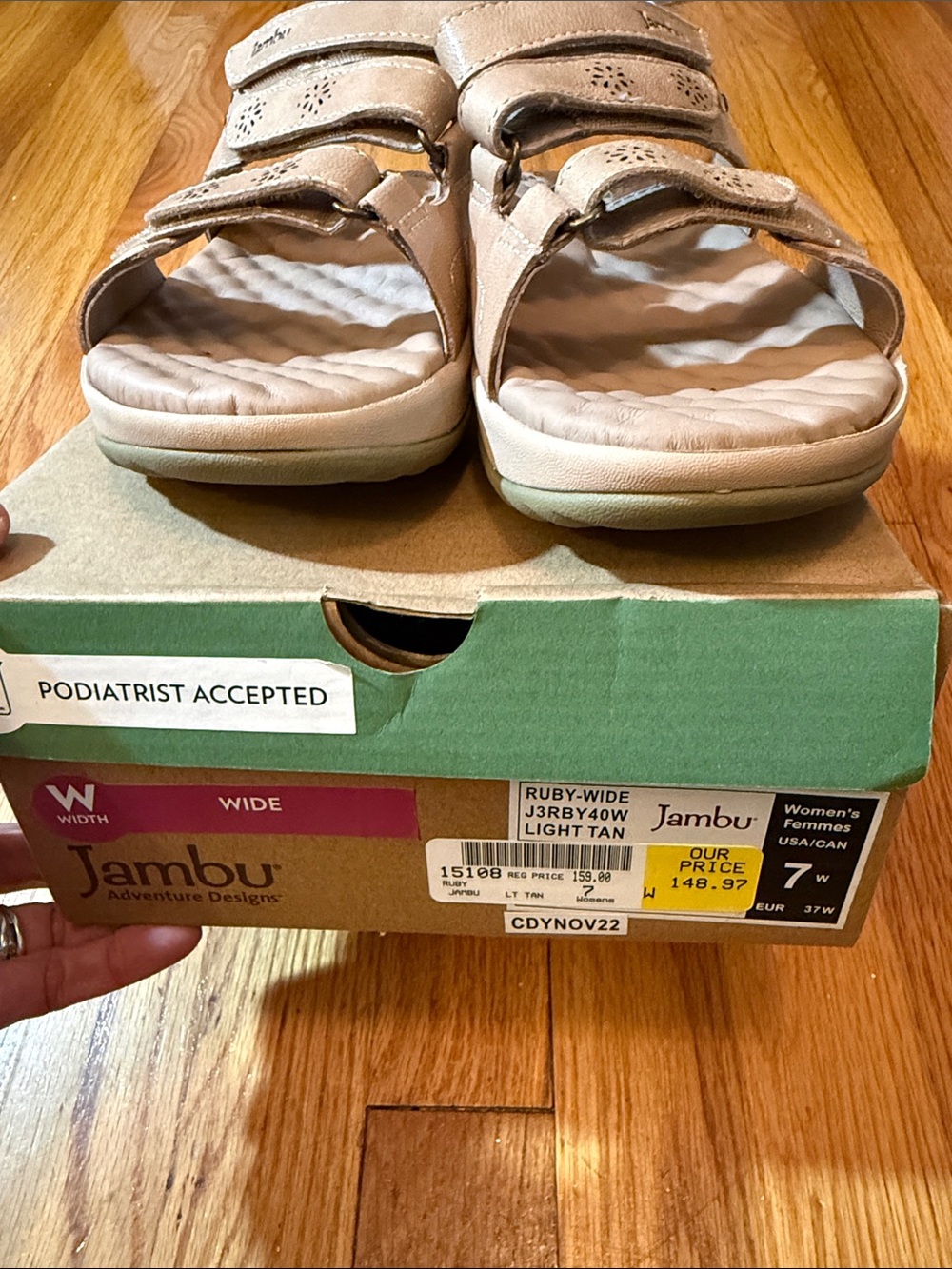 Jambu Beige Multi-Strap Comfort Sandals - Picture 4 of 5